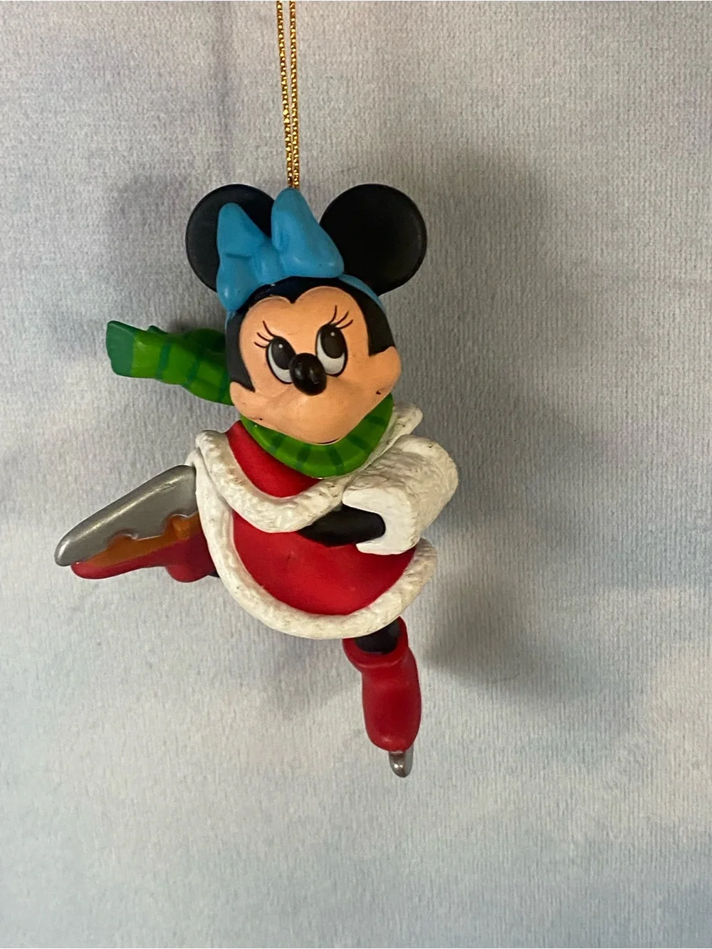 Vintage 90s Grolier Disney Christmas Magic Minnie Mouse Ice Skating Ornament